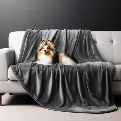 Waterproof Blanket for Bed Sofa Couch, Water Resistant Blanket，Reversible Leakproof Bed Cover for Adults Elderly Pets