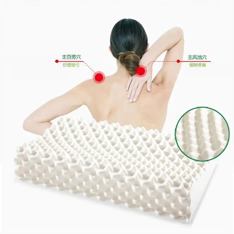 100% Latex Pillow, Ergonomics Memory Pillows Cervical Spine Massage Pillow Core Home Hotel Pillow