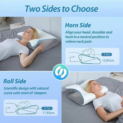 Butterfly Sleep Memory Neck Pillow Slow Rebound Comfortable Memory Foam Sleep Pillow Cervical Orthopedic Neck Massage Bed Pillow