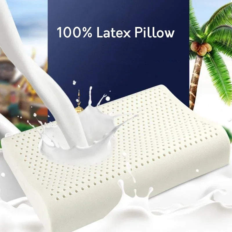 100% Latex Pillow, Ergonomics Memory Pillows Cervical Spine Massage Pillow Core Home Hotel Pillow