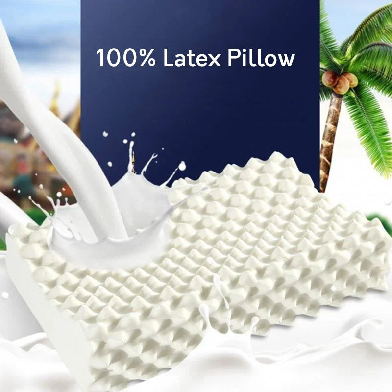 100% Latex Pillow, Ergonomics Memory Pillows Cervical Spine Massage Pillow Core Home Hotel Pillow